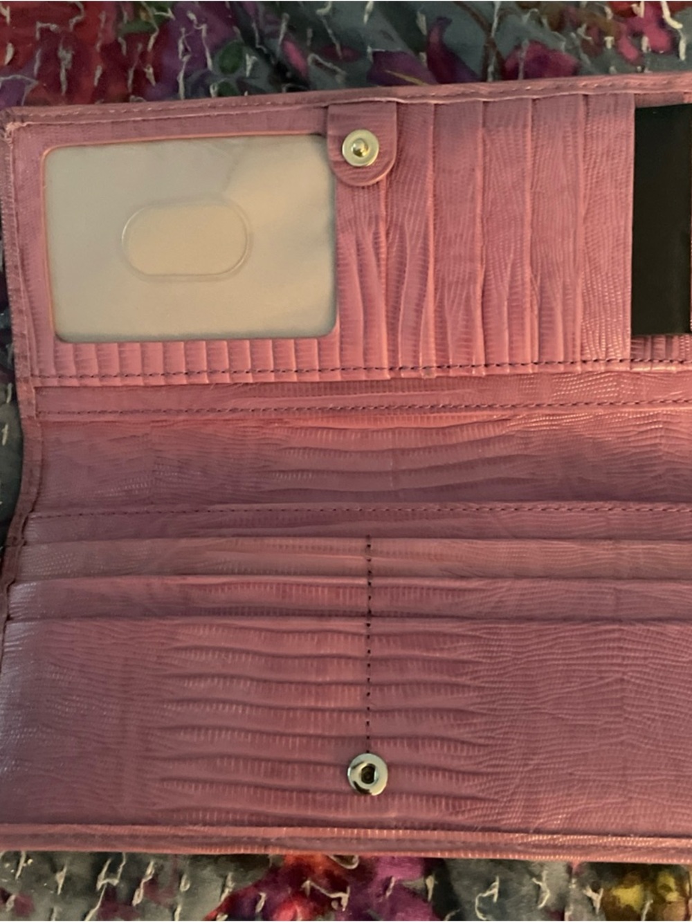 NWT Brahmin Ady in PINK ALLOVER LIZARD genuine leather Wallet $125 - Picture 3 of 11